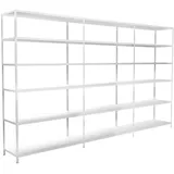 SCHULTE Regalwelt Grundregal Stahl 230 x 260 x 50 cm weiß 18 Böden