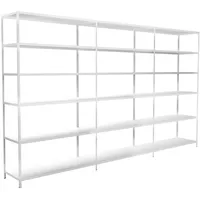 SCHULTE Regalwelt Grundregal Stahl 230 x 260 x 50 cm weiß 18 Böden