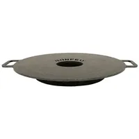 BonFeu Plancha Feuerplatte Ø44cm - 6mm Dick - Grillplatte Rund - Grillplatte für Feuertonne - Feuerplattengrill - Plancha für Feuerschale - Hochwertiger Stahl