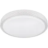 GLOBO Kristallleuchte 1x LED 22,0 W rund Metall klar weiß opal