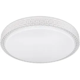 GLOBO Kristallleuchte 1x LED 22,0 W rund Metall klar weiß opal