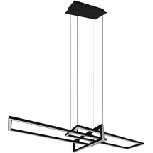 Trio Salinas 1-flg. 110 cm eckig schwarz matt