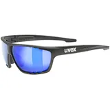 Uvex Sportstyle 706 Sonnenbrille - black Matt - Mirror Blue/CAT3