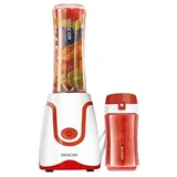 Sencor Ultra-leistungsstarker Smoothie Maker 500W, 2 Tritan-Flaschen 0,6L & 0,3L BPA-frei, Titan Anti-Oxidations-Klingen - Der leistungsstärkste Mini Blender, Ideal für Smoothies, Suppen & mehr - Rot