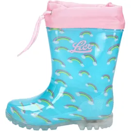 LICO Power Blinky Gummistiefel Türkis/Rosa 28