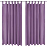 vidaXL Vorhänge Mikro-Satin 2 Stk. mit Schlaufen 140×225 cm Lila