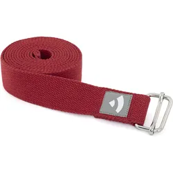 Yogagurt Asana Belt, Schiebeschnalle Baumwolle bordeaux EINHEITSGRÖSSE