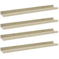 vidaXL Wandregal 60 x 9 x 3 cm Weiß Sonoma-Eiche