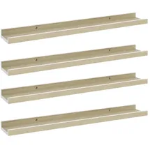 vidaXL Wandregal 60 x 9 x 3 cm Weiß Sonoma-Eiche