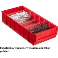 Allit 456551 Sichtlagerkasten (L x B x H) 400 x 185 x 81mm Rot 1St.