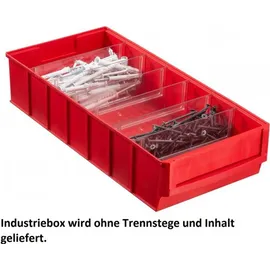 Allit 456551 Sichtlagerkasten (L x B x H) 400 x 185 x 81mm Rot 1St.