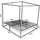 [en.casa] Himmelbett Kristianstad Metall 120x200 cm Schwarz [en.casa]