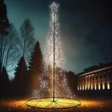 Lunartec XXL LED-Metall-Tannenbaum, Stern, für außen, 500cm, 1.460 LEDs, IP44