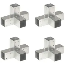 vidaXL Pfostenverbinder 71 x 71 mm Silber/Metall