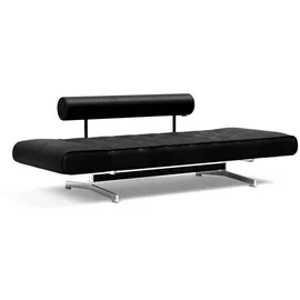 Innovation Living Schlafcouch Kunstleder 2-Sitzer Schwarz