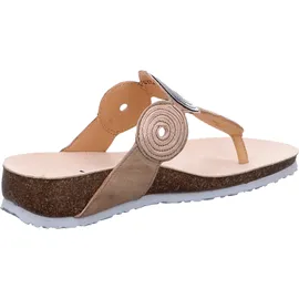 THINK! Damen JULIA chromfrei gegerbte nachhaltige Pantolette, LINEN/KOMBI 4010