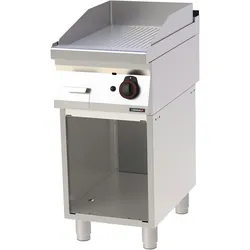 Snackplatte Gusseisen gerillt mit Unterbau Gas 40 - Linie 700 C7PASFRG40S Casselin