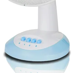 MPM MWP-16 Tragbarer Oszillierender Tischventilator, 3 Geschwindigkeiten, Kopf 34cm, Weiß, 40 W