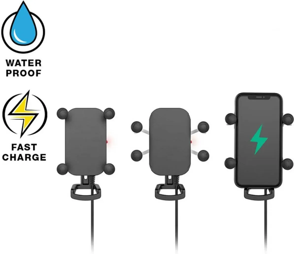 Smartphone-Halterung kabelloses und wasserdichtes Ladegerät ram tough-charge schwarz NO SIZE