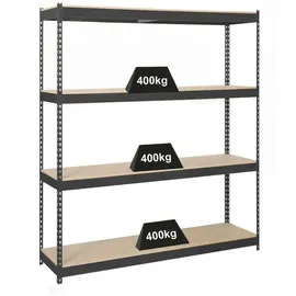 Proregal Schwerlastregal Metall 200x150x60cm Anthrazit