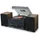 Muse MT-120 MB Stereo-Mikrosystem mit Plattenspieler, Radio, Bluetooth, USB, AUX, CD Holz/Schwarz