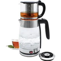 Schäfer Glas-Teekocher Silber 1,8 l
