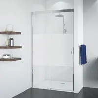 Breuer Panorama Soft & Silent Schiebetür 2-teilig für Nische Türanschlag links Intima 140 cm - Alu Chromeffekt - 3480 005 045 041
