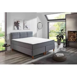SUN GARDEN Boxspringbett 180 x 200 cm Braun/Grau