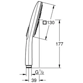 Grohe Rainshower SmartActive Cube Handbrause 3 Strahlarten 26550000