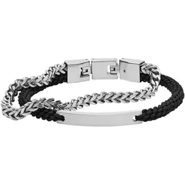 Fossil Armband Edelstahl Schwarz Silber JF03325040 Größe 19,5 cm