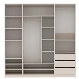 marmex möbel Kleiderschrank TRES E/C 200 x 206 x 51 cm Beige/Grau