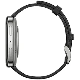 Amazfit Active 2 Square BT 43,32 mm Kunststoffgehäuse weiß Lederarmband schwarz One Size