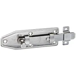 Alberts Fensterriegel mit Knopfgriff, Edelstahl, gerade, mit befestigter Schlaufe