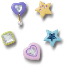 Schuhanstecker CROCS "JibbitzTM Dazzling Gems", Kinder, pastellfarben, PVC, Zinklegierung, Schuhzubehör, Charm, Anstecker für Crocs Schuhe