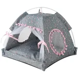 Tragbare Zusammenklappbare Hund Zelt, Katzen Zelt Outdoor katzenzelt Wasserdichtes Hundezelt, Hundebett Kuschelig Haustierbett mit Tiermatratze Weich Tierbett (qingse,50 * 50CM 15 Pfund)
