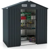 Costway Gartenhaus 1,82 x 1,29 m Dunkelgrau