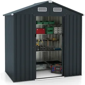 Costway Gartenhaus 1,82 x 1,29 m Dunkelgrau