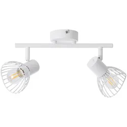 BRILLIANT Deckenstrahler "Elhi", weiß, H: 16,5cm, Lampen, Spotrohr 2flg weiß