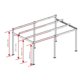 Sojag Aluminium Terrassenüberdachung St. Barth 483 x 363 x 240 cm anthrazit