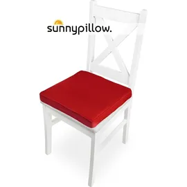 sunnypillow Sitzkissen 40 x 40 x 5 cm rot 4-tlg.