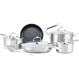 Circulon SteelShield Edelstahl Topfset Induktion 5-Teilig mit Bratpfanne, Sauteuse & Bonus Pfannenwender - Töpfe Set - Edelstahl - Spülmaschinenfest - Stay-Cool-Griffe und Glasdeckel