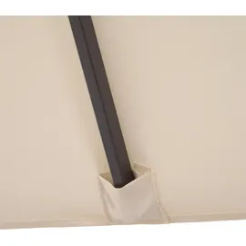 Outsunny Marktschirm mit Handkurbel 460 x 270 cm beige