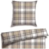 SCHIESSER Metor Feinbiber Taupe 135 x 200 cm + 80 x 80 cm