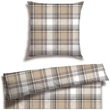 SCHIESSER Metor Feinbiber Taupe 135 x 200 cm + 80 x 80 cm