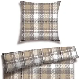 SCHIESSER Metor Feinbiber Taupe 135 x 200 cm + 80 x 80 cm