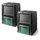 Spetebo Kunststoff Kompostierer 83 x 61 cm schwarz - 2er Set - Komposter 300 L mit Deckel und Entleerungs-Luke - Garten Abfall Bio Müll Kompost Behälter