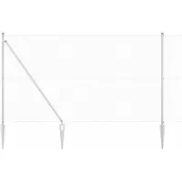 vidaXL Zaun Mit Pfosten Silber 1.6 m Stahl