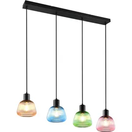 meineWunschleuchte Quenya 4-flg. 90 cm bunt Glas