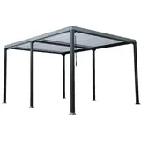 möbel klar Lamellenpavillon 3 x 4 m Grau