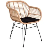 VCM ebuy24 Sessel mit Kissen, Rattan natur. | Gr.: onesize